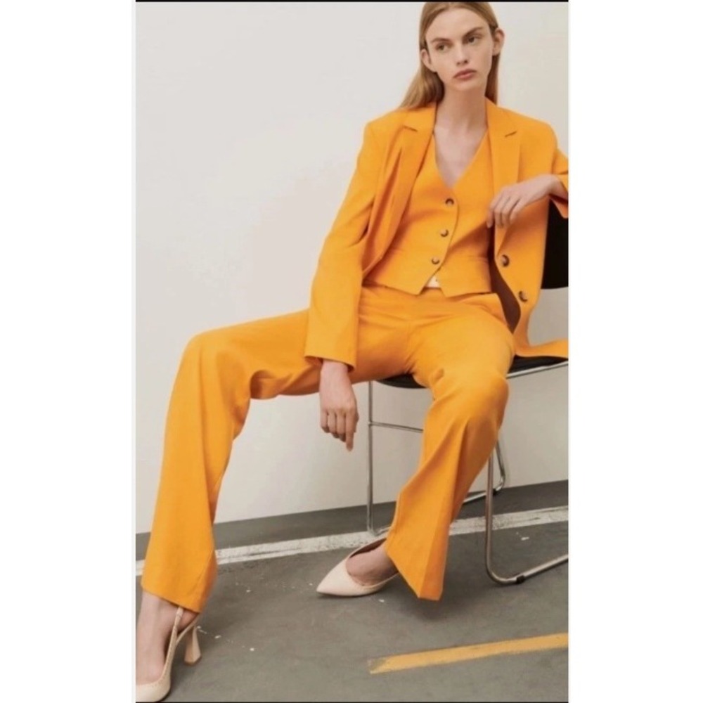Marella Angri Flare Trousers Size 10 NEW Linen Blend Pants Professional Max Mara - Picture 2 of 13